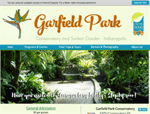 Tablet Screenshot of garfieldgardensconservatory.org
